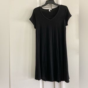 Cable and Gauge black knit swing dress